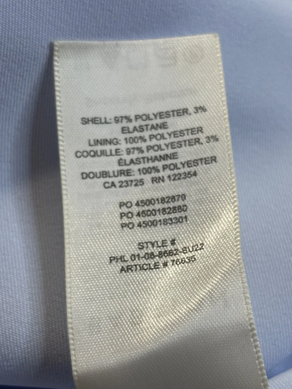 NWT Babaton 90s Slit Midi Dress Glimmer Ice Blue Size 6 - Picture 9 of 16